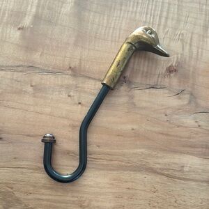 Vintage brass duck head fire place damper pull tool